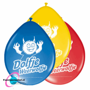 Latex ballonnen Dolfje Weerwolfje, 30cm - 8 stuks