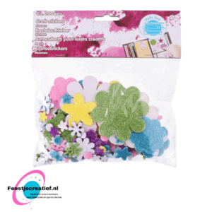 Knutselstickers bloemen - 200 stuks