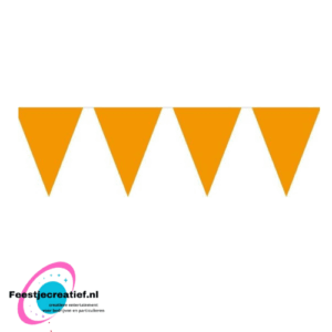 Vlaggenlijn/slinger mini oranje, 3 meter