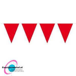 Vlaggenlijn/slinger mini rood, 3 meter