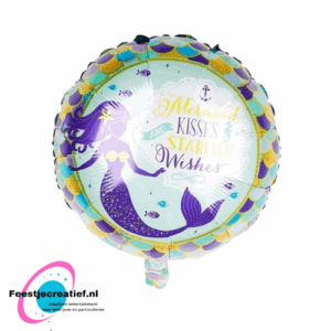 Folieballon zeemeermin paars