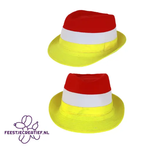 Kojak hoedje rood-wit-geel - Oeteldonk 1 Kojak hoedje rood-wit-geel - Oeteldonk