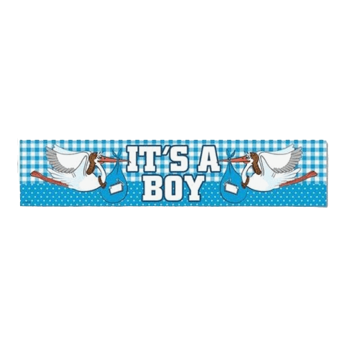Foliebanier geboorte jongen, 2.5 meter