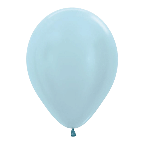 Latex ballonnen rond satin blue, 12inch - 12 stuks
