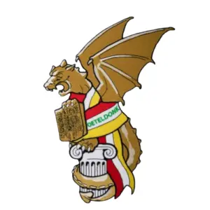 Rugembleem/applicatie, carnaval Oeteldonk draak