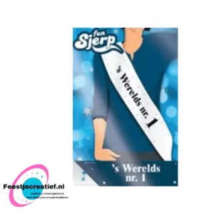 Sjerp "'s Werelds nr. 1" wit-blauw