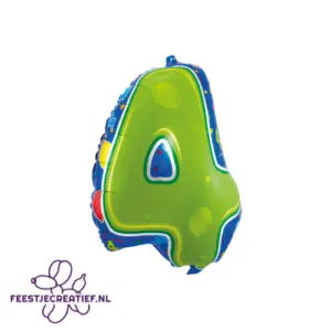 Folieballon cijfer 4, 56cm