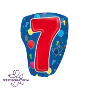 Folieballon cijfer 7, 56cm
