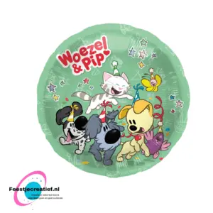 Folieballon Woezel en Pip, 40cm