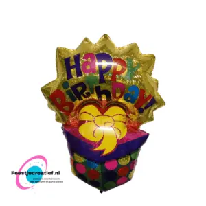 Folieballon cadeau "Happy Birthday", 94cm