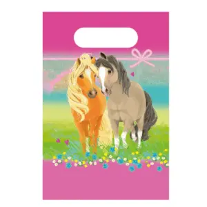 Uitdeelzakjes pretty pony/paard - 8 stuks
