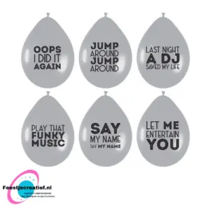 Latex ballonnen song quotes - 6 stuks