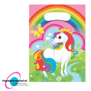 Uitdeelzakjes unicorn/eenhoorn - 8 stuks