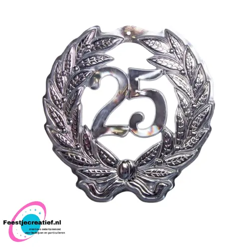 Deurbord/huldeschild zilver 25 jaar 1 Deurbord/huldeschild zilver 25 jaar