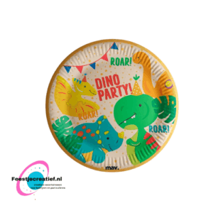 Wegwerpbordjes dino party, 23cm - 8 stuks