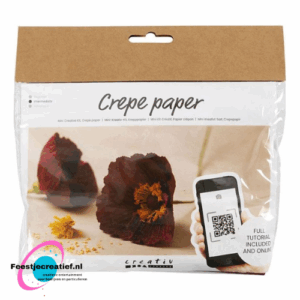 Knutselsetje crepe-papier papaver klein
