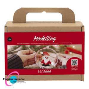 Mini hobbyset boetseren kerstbal Kerstman
