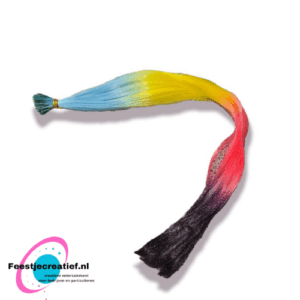 Hairextension regenboog blauw-geel-felroze-paars