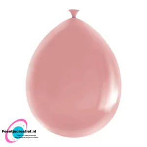 Latex ballonnen rosÃ©goud metallic - 8 stuks