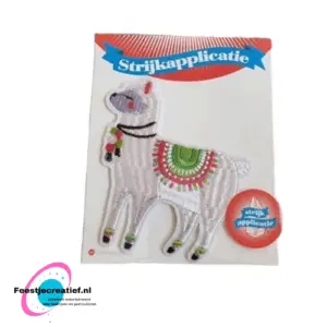 Strijkembleem lama/alpaca