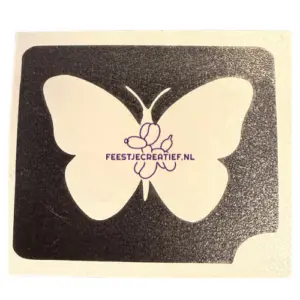 Glittertattoo sjabloon vlinder