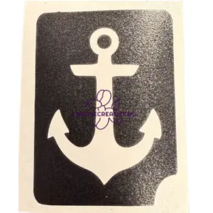 Glittertattoo sjabloon anker