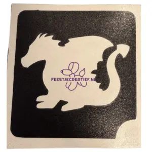 Glittertattoo sjabloon draak.2