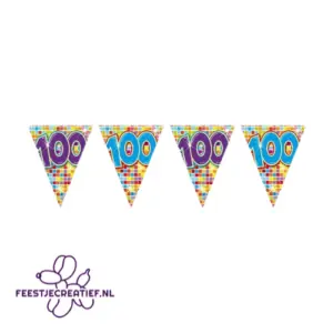 Vlaggenlijn/slinger 100 jaar, 10 meter