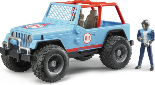 Jeep Cross Country Racer terreinwagen blauw met bestuurder