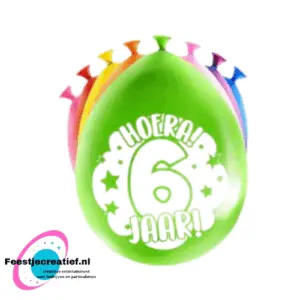 Latex ballonnen "Hoera! 2 jaar!", 30cm - 8 stuks
