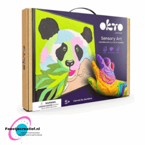Okto clay DIY 3D Kunstwerk met foamklei, Panda, 2000, 30x30cm