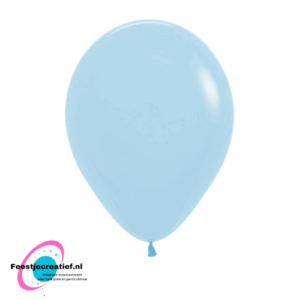 Latex ballonnen Sempertex rond Pastel Matte Blue -12inch - 12 stuks