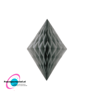 Honeycomb vierkant - Grijs - 35 cm