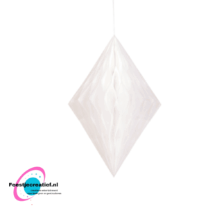 Honeycomb vierkant - Wit - 35 cm