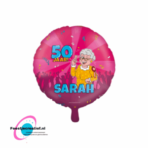 Folieballon- Sarah cartoon