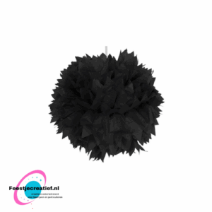 Pompom Zwart 30 cm per stuk
