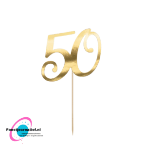 Caketopper 50 jaar goud