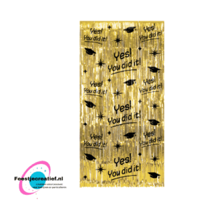 Deurgordijn folie 'you did it' , 100x200cm