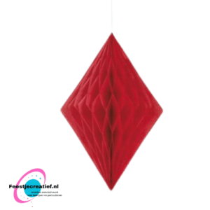 Honeycomb vierkant - Rood - 35 cm
