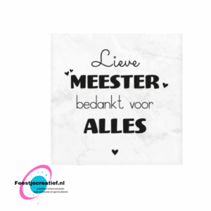 Marmeren onderzetters - Meester