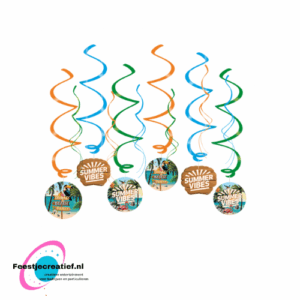 Hangdecoratie Summer vibes - 6stuks