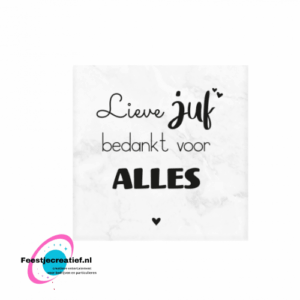Marmeren onderzetters - Juf