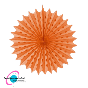 Honeycomb Papieren waaier Zalm 45 cm