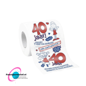 Toiletpapier/wc-papier 40 jaar vrouw