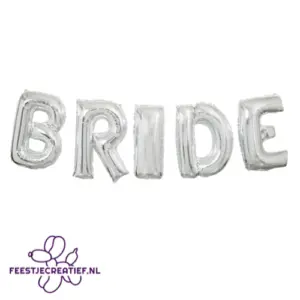Folieballon bride (zilver) 35cm