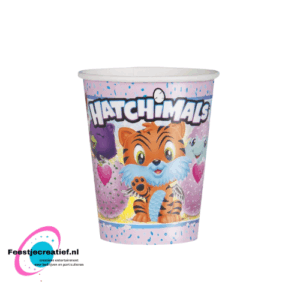 Wegwerpbekers Roze Hatchimals (8 stuks)