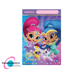 Shimmer  and shine - Uitdeelzakjes/ tasjes - 8 stuks