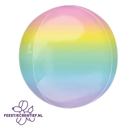 Folieballon regenboog orbz 38cm 1 Folieballon regenboog orbz 38cm