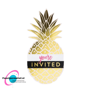 Ananas / pineapple uitnodigingen en enveloppen