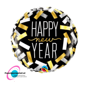 Folieballon Happy new year 46 cm